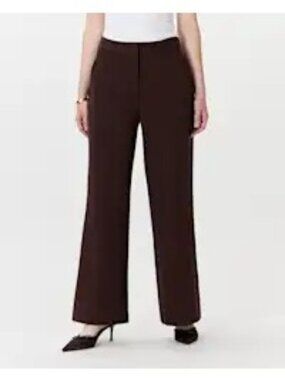 Quince Women's Ultra Stretch Ponte Trouser Brown Size Small NWOT